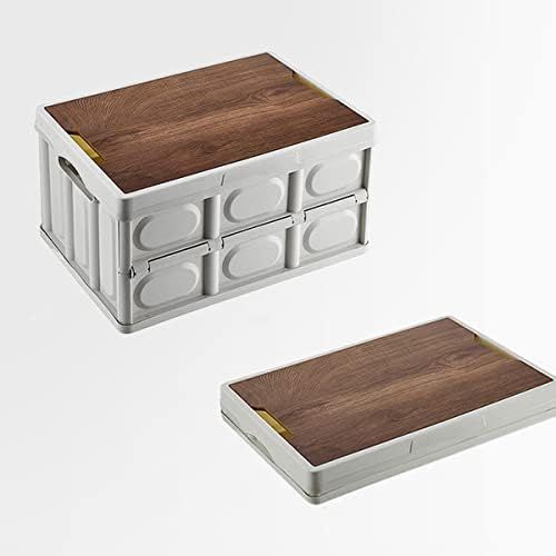 Сгъваема кутия за съхранение на LYZOLICS с капак на Дървена, Сгъваема и Штабелируемый Кутия за съхранение на открито за Кола, детски