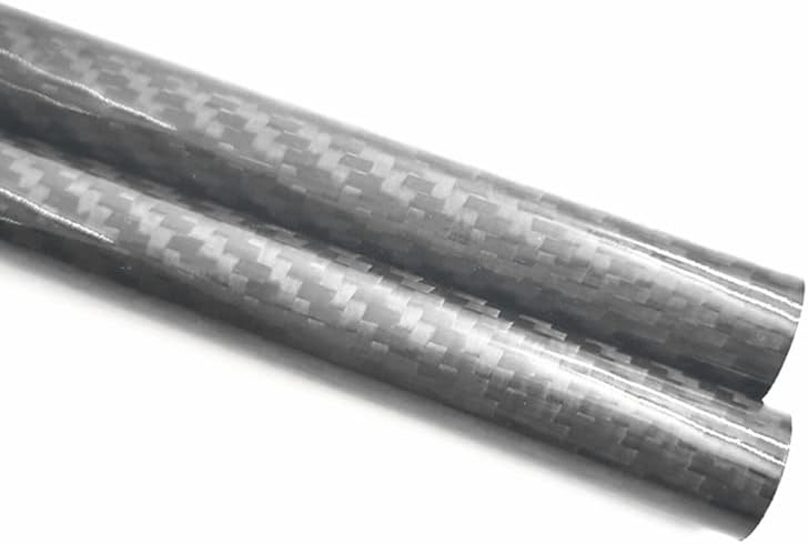2 елемента 10 mm x 8 mm 3K Саржевая Тръби от въглеродни влакна, тежкотоварни Matte тръби от въглеродни влакна - (Цвят, дължина 500 mm)