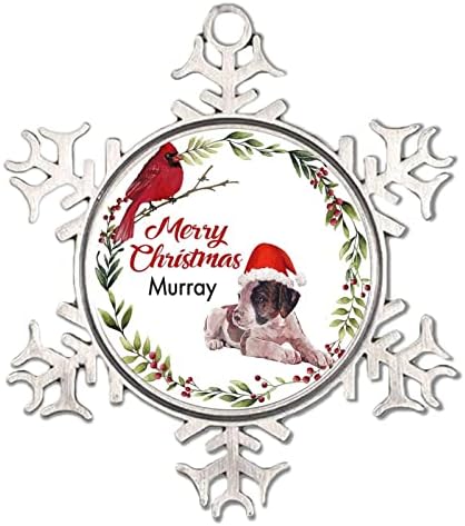 Собачье Коледа Птица-кардинал 2022 Коледна украса за дърво Птица-кардинал Запомнящи се подаръци във връзка със загуба на куче, една Снежинка