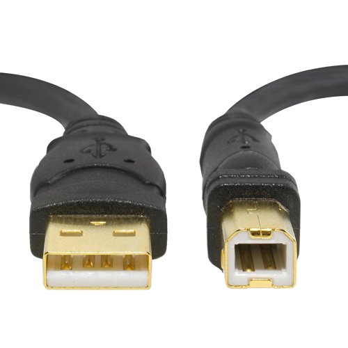 Mediabridge™ USB 2.0 Кабел от съединителя A към конектора B (10 фута) - Високоскоростен, с позлатени конектори - Черен - (Част № 30-001-10B)
