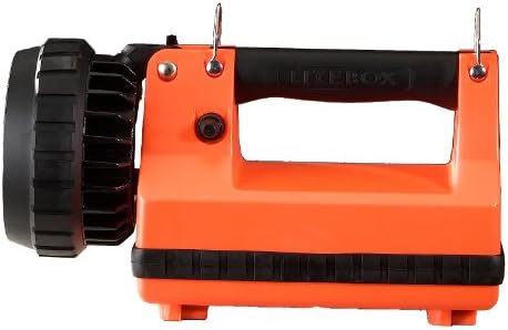 Акумулаторна лампа Streamlight 45805 E-Flood Litebox със зарядно устройство за постоянен ток и пагон, Оранжево - 615 Лумена