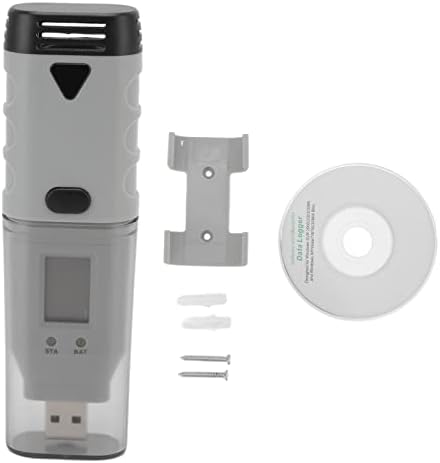 Fdit USB Температура Влажност Цифров Рекордер на Данни за многократна употреба на Секретаря М Измерване ABS Преносим Термометър,