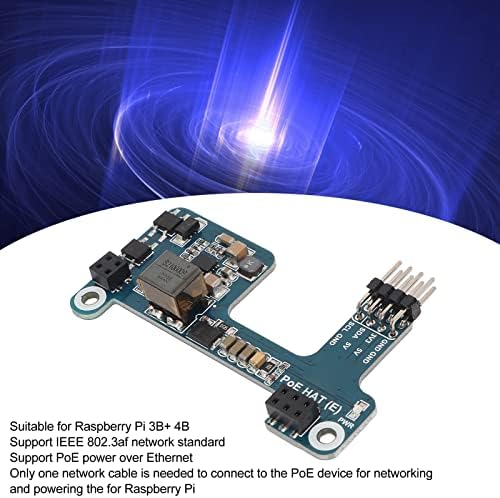 Такса за разширяване на ASHATA POE Mini, Такса развитие на микроконтролера за Raspberry Pi, 3Б + 4B, Съвместима с IEEE 802.3 af, Такса разширяване
