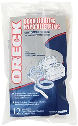 Хипоалергичен средство за борба с мирис на Oreck PKBB12 за Подмяна на Чували За ръчно Почистване, 12 броя, Бял