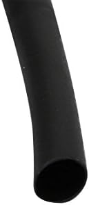 Aexit Полиолефиновое Топлинно електрическо оборудване Свиване Тръба Метална Намотка Кабелна Втулка с Дължина 30 Метра Вътрешен Диаметър 3,5 мм, Черен Цвят