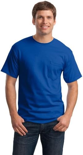 Hanes - Тениска с къс ръкав и джоб, без да се tag - 5590