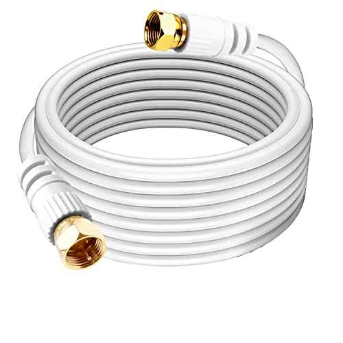 Коаксиален кабел 33 фута, Тройна екран - Коаксиален кабел RG6, Телевизионен кабел за антена за цифрова телевизия, Сателитен