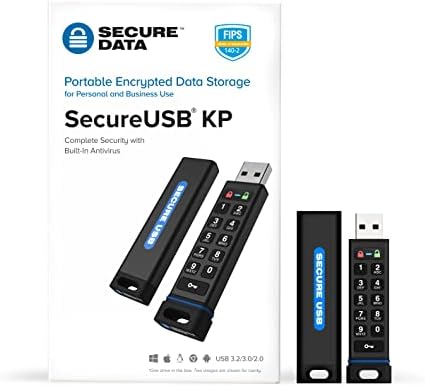 SecureData SecureUSB KP 32 GB Хардуерно криптирани USB флаш устройство 3.0 FIPS 140-2 level 3 отключване с помощта на клавиатурата,