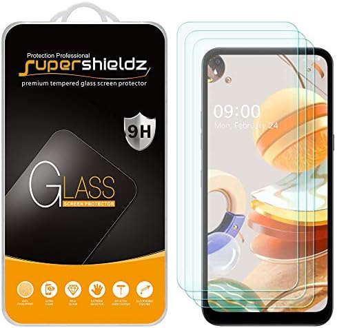 (3 опаковки) Supershieldz е Предназначен за LG K61 Протектор на екрана от закалено стъкло, защита от надраскване, без мехурчета