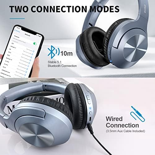 I love e iFecco Безжични Bluetooth Слушалки в ушите, Сгъваема стерео слушалки Hi-Fi с вграден микрофон и меки протеиновыми подложки за
