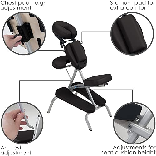 Преносим масажен стол, EARTHLITE Package VORTEX - Преносимо, компактно, здраво и лесно, вкл. Калъф за носене, Тампон за гръдната кост