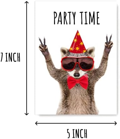 Картичка за рожден ден OystersPearl Party Time - Выпускная Картичка, Рекламна картичка, Поздравительный Портрет на Смешно миеща мечка - Поздравителна картичка за рожден ден., 5