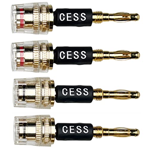 CNCESS CESS-187 с Щепсел тип банан, Plug към вилката-лопатата, Кабел-адаптер за слушалки, 4 бр.