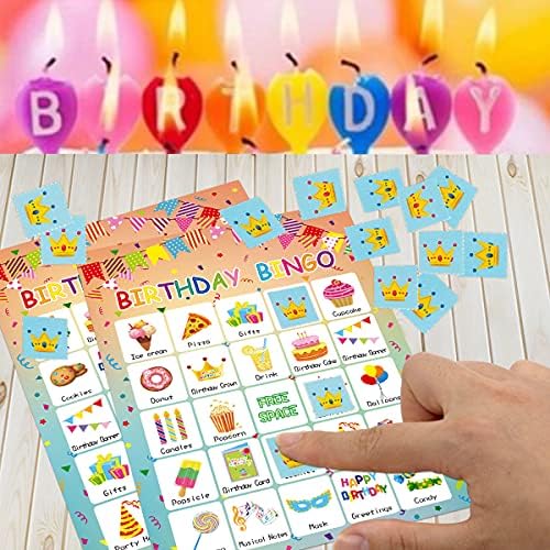 FANCY LAND Birthday Бинго Game 24 Играч за детски игрални аксесоари за Партита