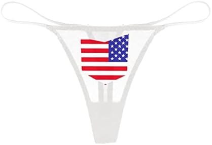 Контролното Бельо за Жени С Принтом на Националния Флаг, Сексуална, Бродирани Мрежести, Прозрачни Бикини-Прашки, Т-Образни Панталони с Ниска Талия