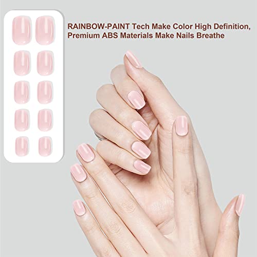 Полихромный и въздушен Преса за нокти в 2 опаковки - Розово × Бял | Ноктите със средна дължина, с форма на бадем и квадратни, Комплекти