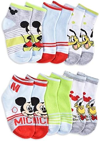 Чорапи за щиколотке с мышиными уши за малки момчета, 6 опаковки (за размер 2-4 години)