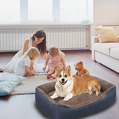 Легла за кучета CLOUDZONE за Големи Кучета, Голямо Легло за Кучета, Стираемая в Колата Правоъгълна Дишаща Тапицерия с Нескользящим