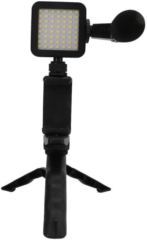JHWSX Смартфон Vlogging Комплект за запис на Видео с Преносим Скоба за телефон със Статив Led Заполняющий Микрофон за Мобилен Телефон