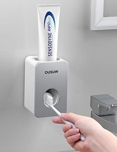 Автоматично Притежателя на Паста за зъби Стенен Безударный Притежателя на Паста за зъби за Четка за Зъби за Семейна Тоалетна Баня