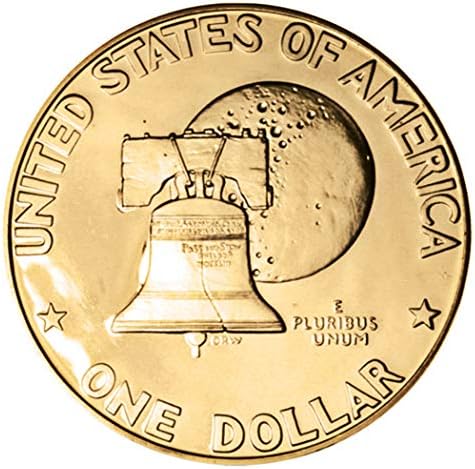 Засаждането на Айзенхауер на Луната и набор от монети в долари на Двухсотлетию, покрити със слой от злато | Специално издание за 50-годишнина