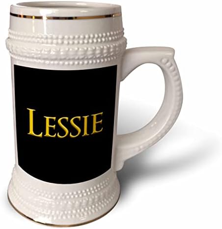 3роуз Лесси често срещано женско име в Америка. Жълто черните. - Стъклена чаша с 22 грама (stn-362398-1)