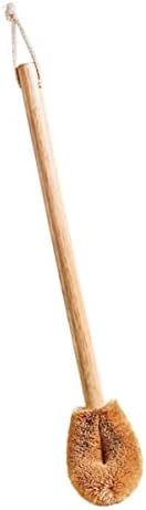 Alipis 2 елемента Дървен Инструмент за Натурален, Не с Купата, Светло Кафяво Тиган-Гърне С Мъртъв Ъгъл Почистване на Четки Closestool