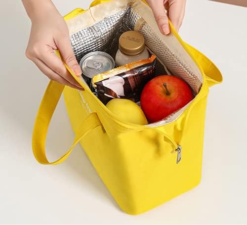 Чанта за обяд с голям капацитет NC, Преносим Самозалепваща чанта от плат Оксфорд, Водоустойчив и маслостойкая, с подплата от алуминиево