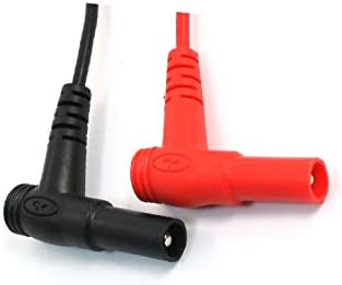 Мултицет X-DREE Правоъгълен Изпитване на кабел тип Банан с щипка Алигатор 3,3 ft 1 m Двойка (Cavo prova di за мултицет ad angolo