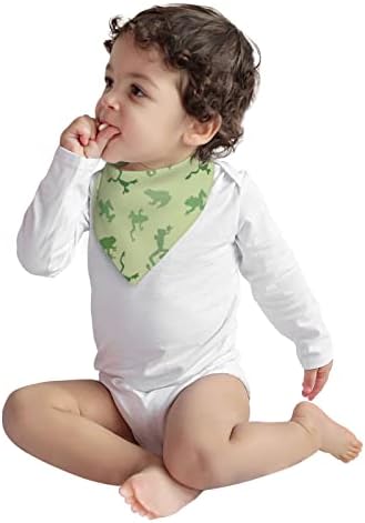 Аугенштерн Памучни Бебешки Лигавници Забавен Камуфлаж Зелена Жаба Детска Кърпа Лигавници За Никнене На Млечни Зъби Хранително-Вкусовата Лигавник