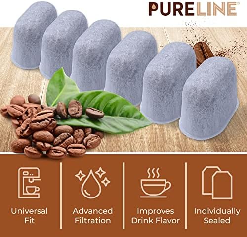 Pureline Подмяна на въглероден филтър за вода KEURIG, универсално подходящи за кафе машини Keurig 2.0 и по-старите модели. (12 опаковки)