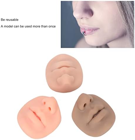 Силиконовата Модел на носа, Симулация Модел на изкуствен нос 3 Цвята, Мека Гъвкава Модел на Човешкото носа и Устата, за да Практикуват,
