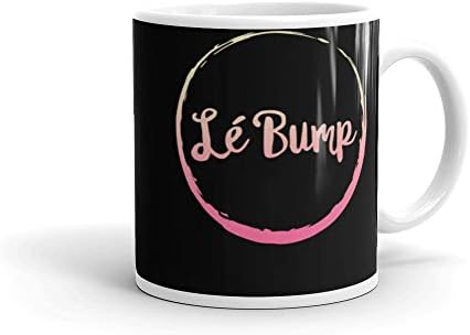 Тениска Le Bump, съобщението За Раждане на Детето, Реклама за бременност Бяла гланцова чаша
