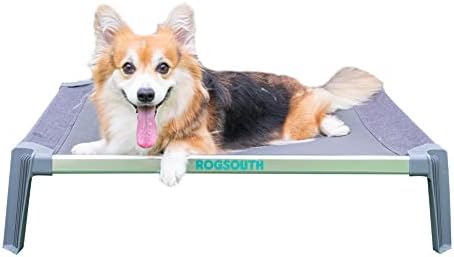 Охлаждаща Повдигнати легло за куче, Легло за домашни кучета с тегло до 70 килограма, Преносим легло за кучета, Подходяща за употреба на закрито и открито, с чанта за н