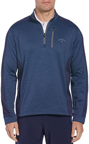 Callaway Мъжки Пуловер с цип 1/4 инча | Мъжки Защитно Риза UPF с дълъг ръкав | Мъжка Риза с джоб на Четвърт инч