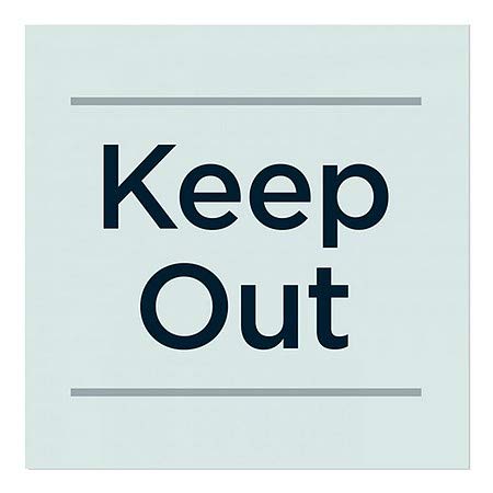 CGSignLab | Keep Out - Обикновена верига за прозорци тюркоаз | 16 x16