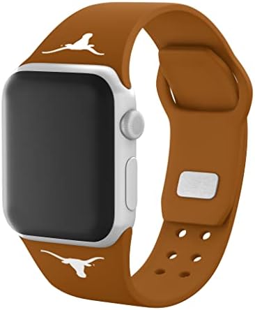 Афинитетът Bands Силиконов спортен каишка Texas Longhorns, съвместим с Apple Watch