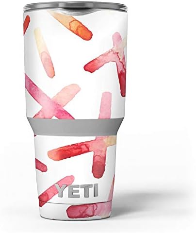 Дизайн Skinz Розови и Оранжеви Микроскопични лещи - Набор от винил оберток със стикер на кожата, Съвместим с бокалами Yeti Rambler