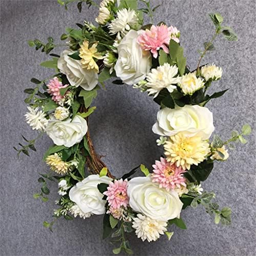 TJLSS 16-Инчовата Хризантема Цветни Рози Вратата, Венец Сватбен Декоративен Венец