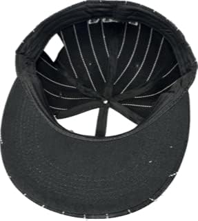 Ню Йорк бейзболна шапка в тънка ивица в стил хип-хоп. С по-Голям Размер 58см. 7 1/4 Черно и тъмно синьо