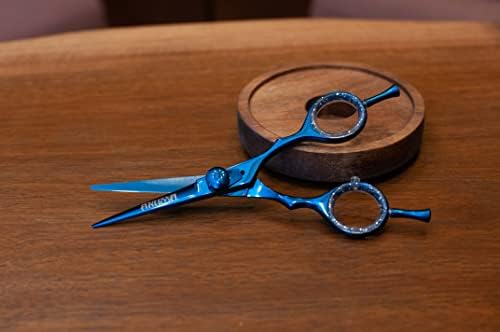 Ножица за Подстригване на Коса Ножици 5Фризьорски салон Обикновени Ножици От Японска Неръждаема Стомана със Сменяеми вложки за Пръстите