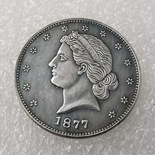 Безплатна Имитативната Възпоменателна монета 1877 година, американската Стара монета, не циркулационни Монета Морган, Чета Историята на Услуги