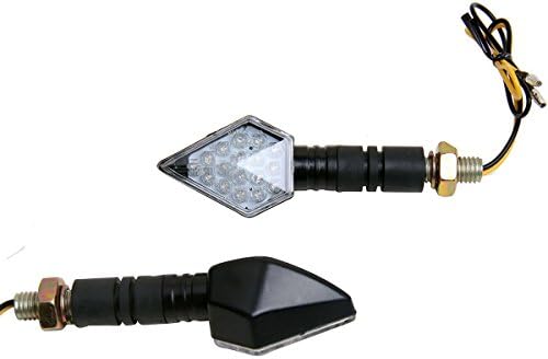 MotorToGo Черен LED Мотор С Дълъг Стълб Мигачи мини 3D Diamond led Мигачи Фарове Светлини са Съвместими за Buell Blast