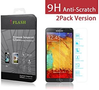 Защитно фолио от закалено стъкло iFlash® 2 пакета премиум-клас за Samsung Galaxy Note 3 / Note III / N9000 - Предпазва вашият екран от