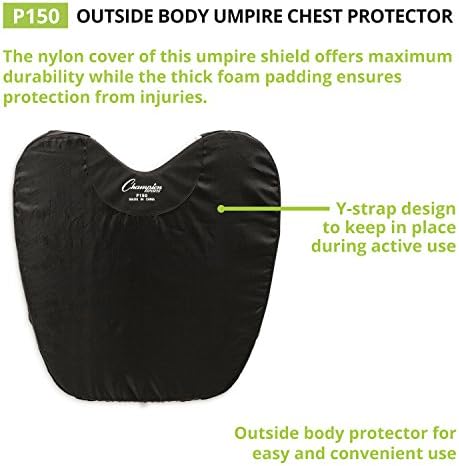 Защитен Панел за гърдите Champion Sports Umbire Exterior Body, Черен