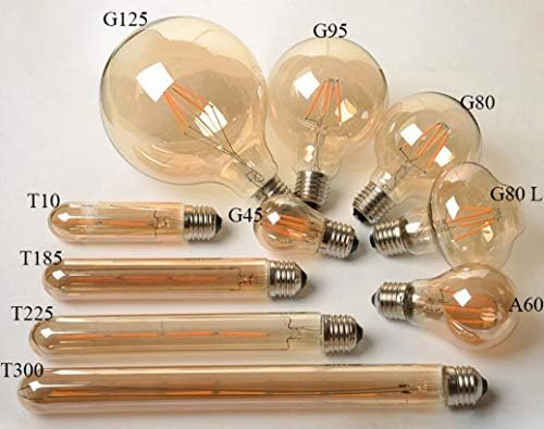 T225 Реколта Led крушка на Едисон 4W с регулируема яркост, Тръбна лампа с нажежаема жичка 4 W (еквивалент на 40 Вата), Реколта