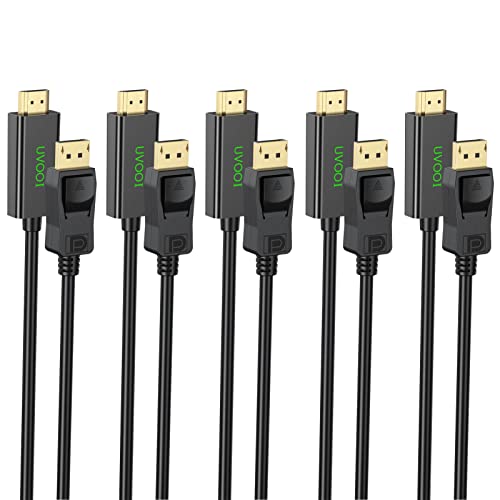 Кабел DisplayPort-HDMI, 6 фута, 5 бр., Кабел, Display Port (DP)-HDMI, 6 фута, Адаптер за всички лаптопи/компютри DisplayPort за монитор