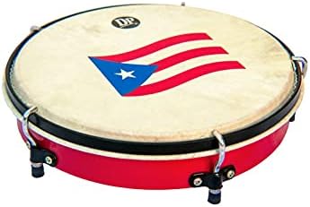 Музикален комплект DP de Panderos - Барабани Pleneras от PVC с флага Пуерто Рико - В комплект найлонов калъф за носене (DP-PLENERA-S)