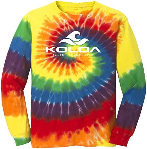 Тениски с графичен логото на Koloa Surf с дълъг ръкав и завязками-оцветители в размер S - 4XL