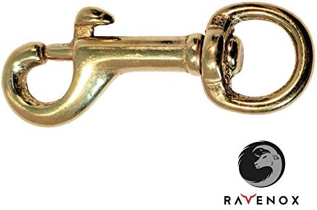 Куки-капаче Ravenox Тежки | (от плътен месинг) (1/2 x 2 в опаковка) | Завъртане капаче 1/2 инча | Скоба за ключодържател с проушиной